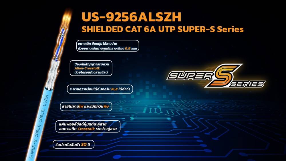US-9256ALSZH - CAT 6A U/FTP SUPER-S Series