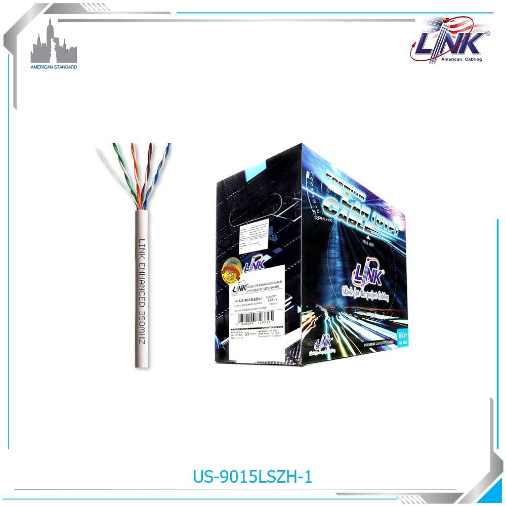 CAT 5E UTP Enhanced CABLE (350 MHz), LSZH White 100 M./Color Box