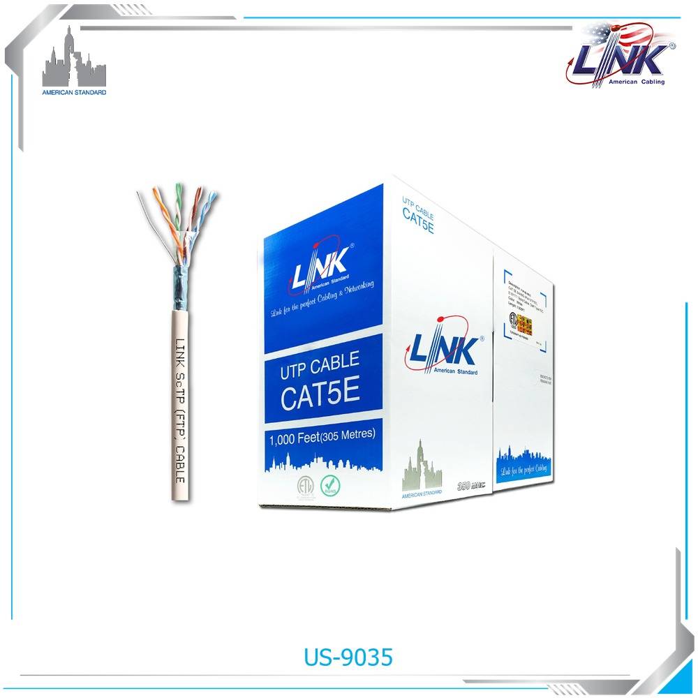 CAT 5E F/UTP Enhanced CABLE (350 MHz), CMR, UL White 305 M./Reelex