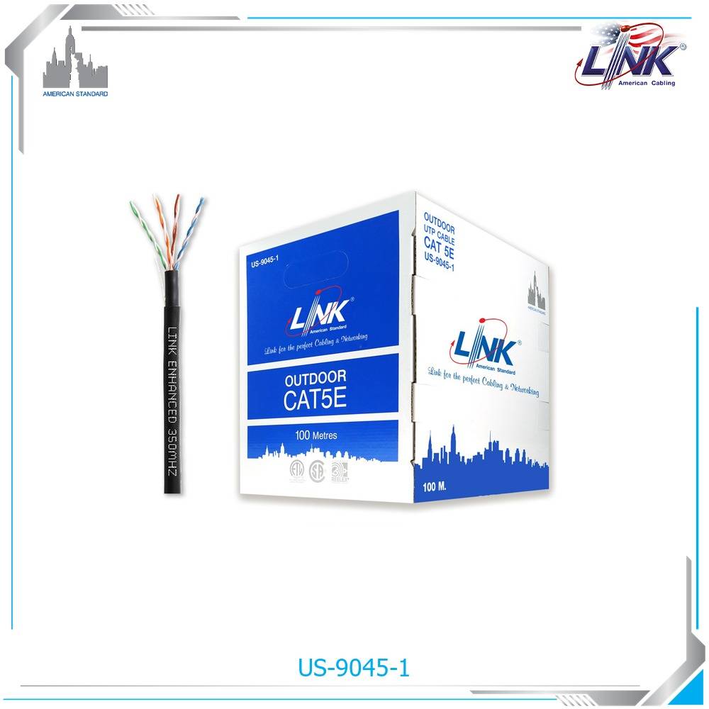 CAT 5E UTP, PE OUTDOOR (Double Jacket) Black 100 M./Reelex