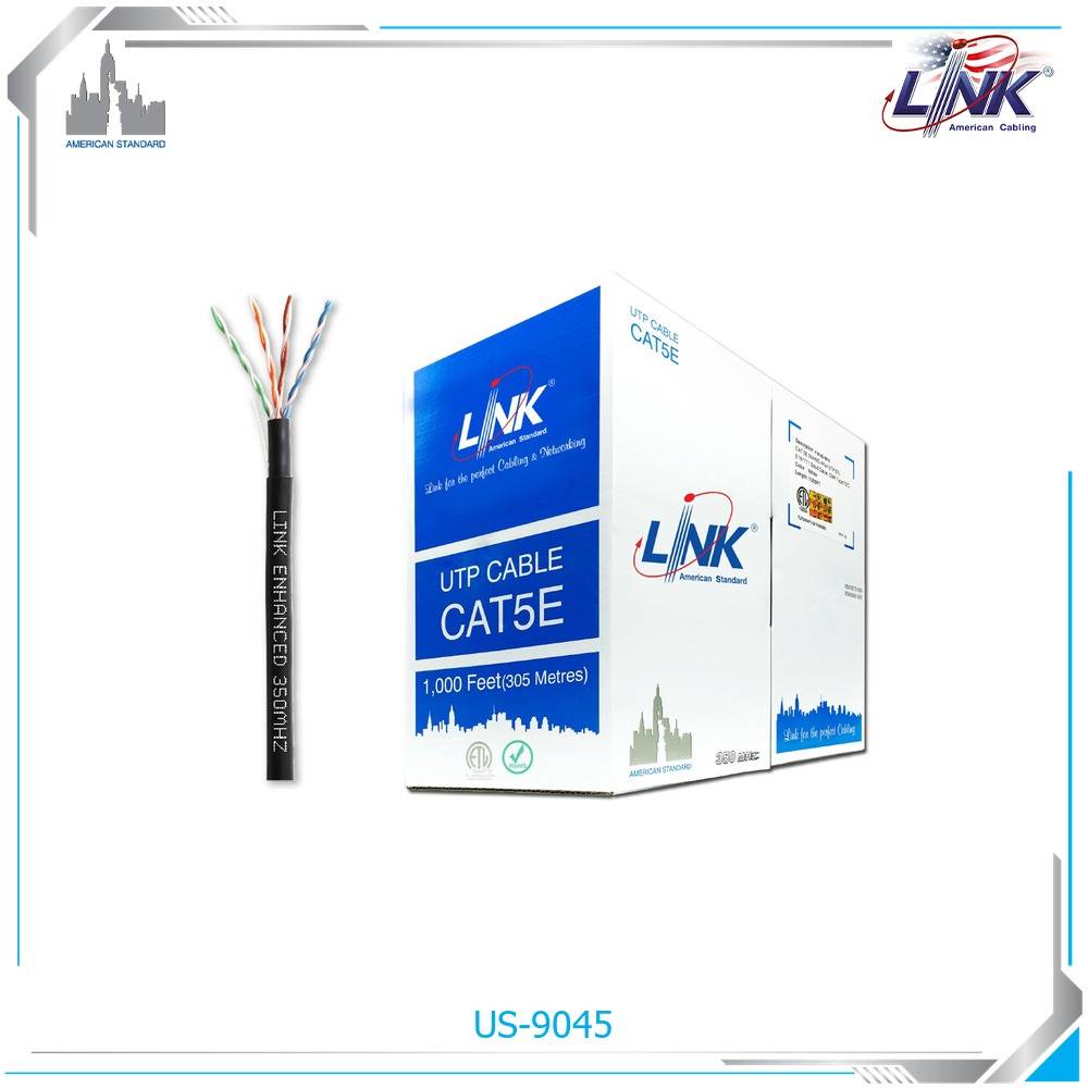 CAT 5E UTP, PE OUTDOOR (Double Jacket) Black 305 M./Reelex