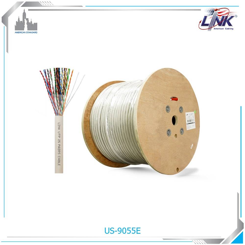 CAT 5E UTP 25 Pairs Power Sum CABLE , CMR, UL White 305 M./Roll*