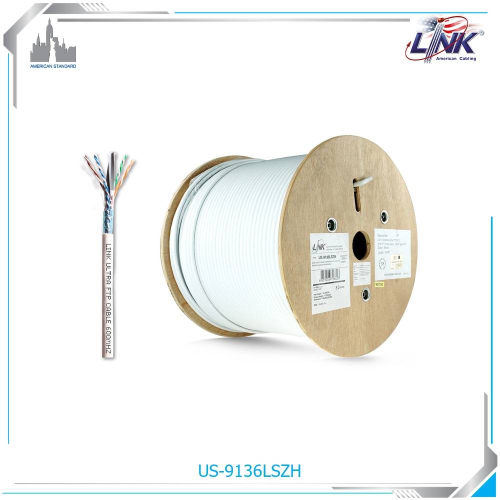 CAT 6 F/UTP ULTRA SHIELDED w/Cross Filler, 23 AWG, LSZH White 305 M./ROLL