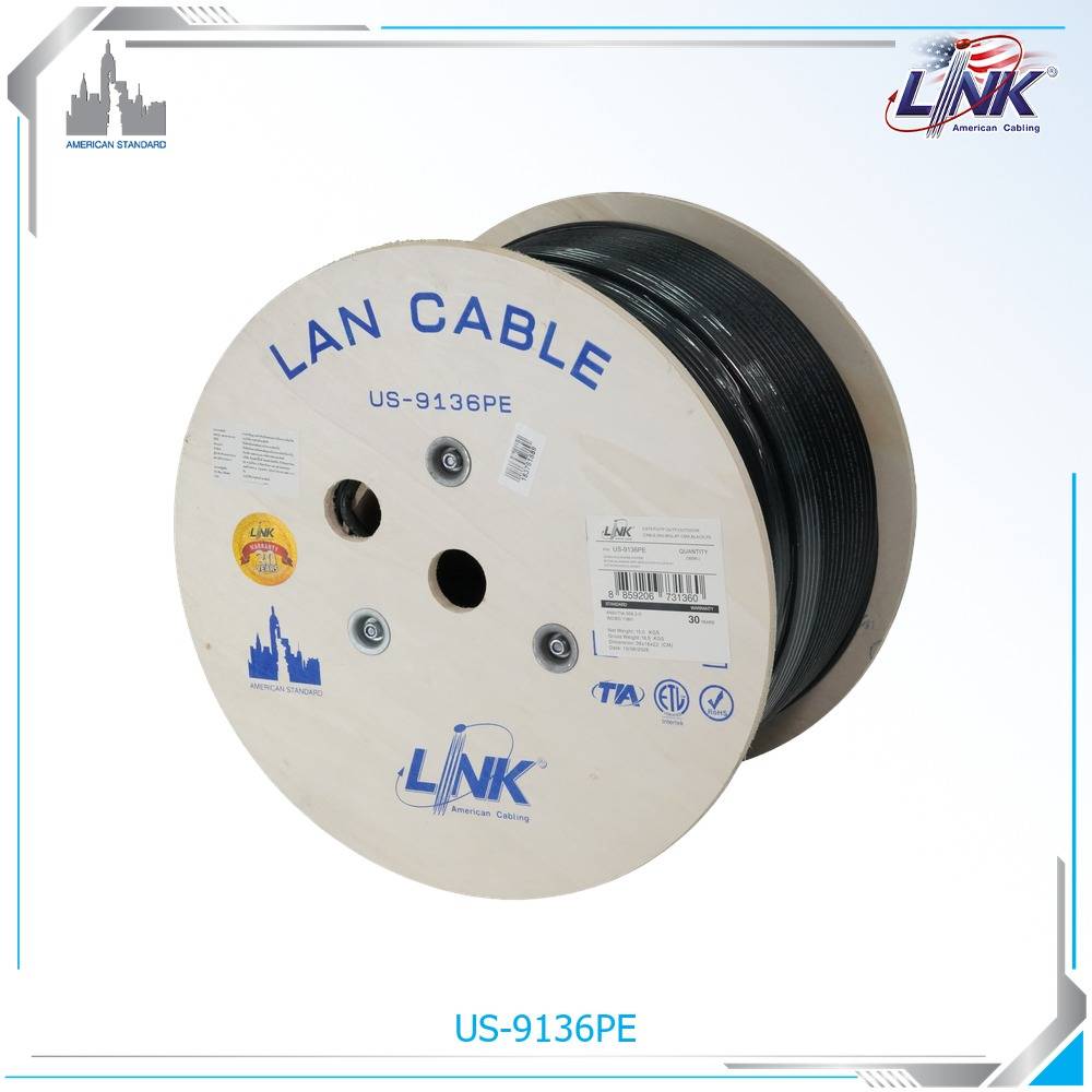 CAT 6 F/UTP ULTRA, PE OUTDOOR w/Cross Filler, 23 AWG Black 305 M./Reel in Bx. - รูปที่ 2